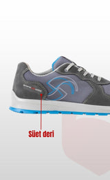 Vela 94557-00L Gri Davullu Süet Deri Alüminyum Burunlu ESD SRC S1 İş Güvenliği Ayakkabısı