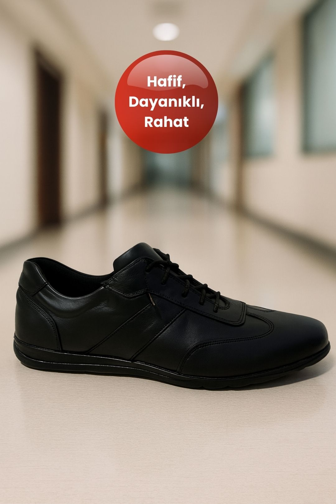 Yeni Yasa Tipi Siyah Deri Güvenlik Ayakkabısı | Özel & Kamu Kurumu İçin Uyumlu