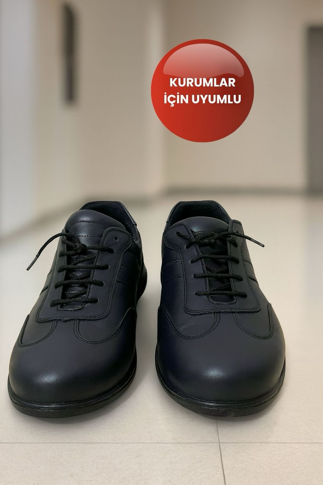 Yeni Yasa Tipi Siyah Deri Güvenlik Ayakkabısı | Özel & Kamu Kurumu İçin Uyumlu