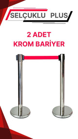 Yönlendirme Bariyeri 2 Adet , Krom Şerit Bariyer 2 Adet Şeritli Bant Bariyer
