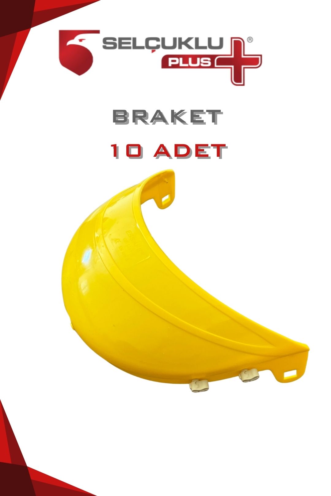 Yüz Koruyucu Siperlik Alınlığı Braket Sarı Renk Endüstriyel Güvenlik Ekipmanı 10 Adet