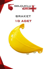 Yüz Koruyucu Siperlik Alınlığı Braket Sarı Renk Endüstriyel Güvenlik Ekipmanı 10 Adet