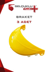 Yüz Koruyucu Siperlik Alınlığı Braket Sarı Renk Endüstriyel Güvenlik Ekipmanı 3 Adet